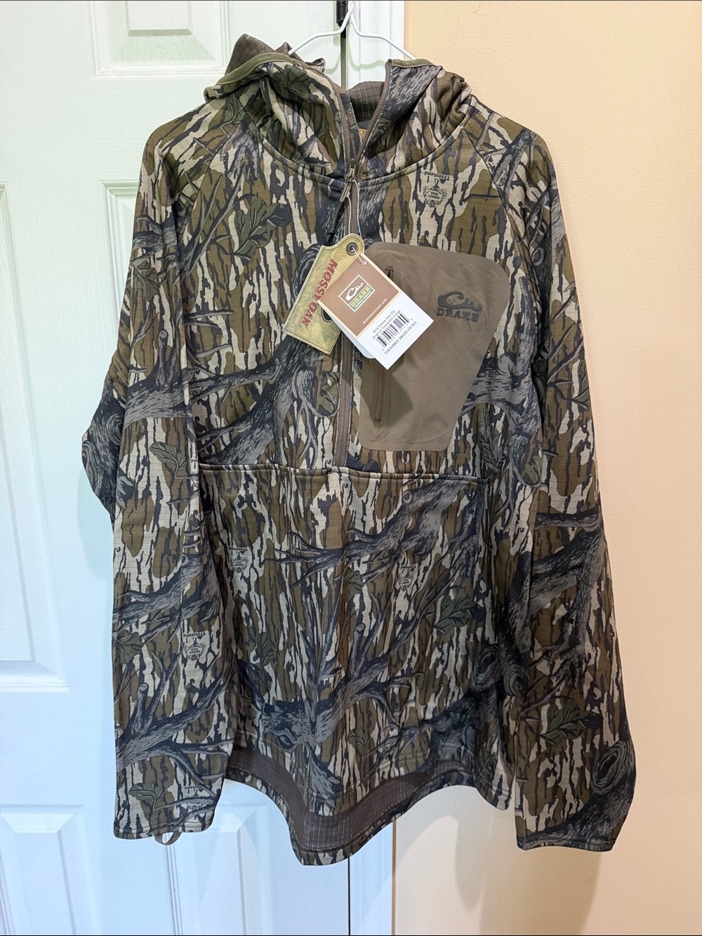 Drake Camouflage Puffer Hoodie in Brown and Green